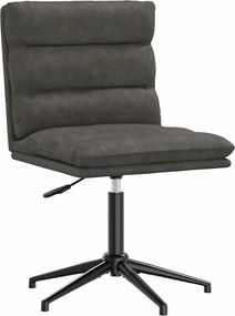 vidaXL Scaun de bucătărie, negru, piele ecologică