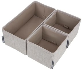 Set 3 organizatoare Bigso Box of Sweden Drawer, bej