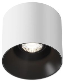 Spot LED aplicat, plafoniera dimabila design tehnic Alfa alb, negru 12,5cm, 4000K