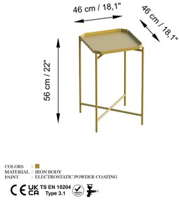 Măsuță de cafea Museli 8 (auriu) . 1093281