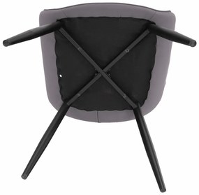 Fotoliu de design, material textil gri, FEDRIS