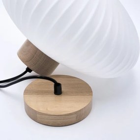 Lustră pe cablu HARMONY 1xE27/15W/230V d. 30 cm alb/stejar