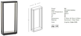 Stalp LED pentru iluminat exterior decorativ IP65 Beck H-50cm