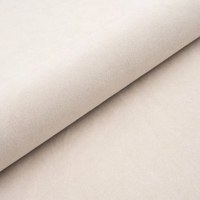 Pat matrimonial crem tapițat cu spațiu de depozitare cu somieră 180x200 cm Mija – Maison de Rêve