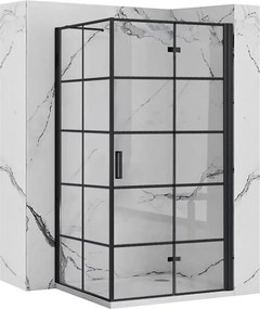 Cabina de dus dreptunghiulara cu usa pliabila Rea Molier 90x80 negru