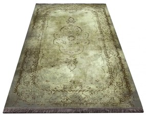 Covor verde olive cu model oriental Lăţime: 80 cm | Lungime: 150 cm