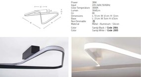 Plafoniera LED design modern geometric Erick alb