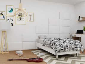 Panou de perete tapițat Pazara 70x40 (piele ecologică soft 017 (Alb). 1054351