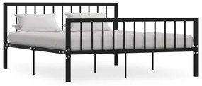 284572 vidaXL Cadru de pat, negru, 160 x 200 cm, metal