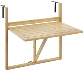 Wenko Măsuță suspendată pentru balcon din bambusWaikiki, 64 × 44 × 65 cm