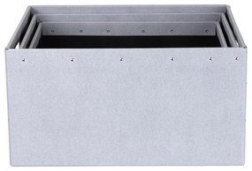Cutii de depozitare gri-deschis 3 buc. din carton Ture – Bigso Box of Sweden