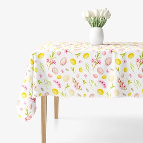 Goldea față de masă teflonată de paște - ouă de paște cu flori 120 x 160 cm