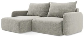 Colțar gri deschis extensibil/cu spațiu de depozitare (cu colț pe partea stângă) Kalena – Makamii