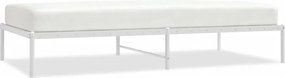 vidaXL Cadru pat metalic, alb, 100x200 cm