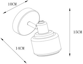 Spot Lucide 77979/01/30 BJORN 1xE14/40W/230V negru