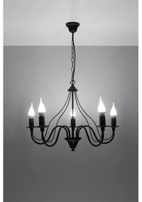 Lustră pe lanț MINERWA 5 5xE14/40W/230V negru