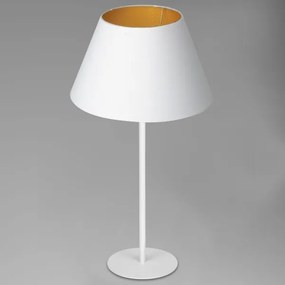 Lampă de masă ARDEN 1xE27/60W/230V d. 30 cm albă/aurie