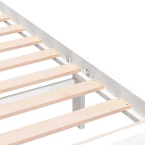 Cadru de pat pentru o persoana 3FT6, alb, 90x190 cm, lemn masiv Alb, 90 x 190 cm