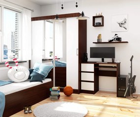 Masă PC Benicio (wenge + alb) (S). 1069029