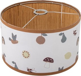 Abajur pentru copii alb/maro cu abajur textil ø 34 cm Agnes – Bloomingville Mini