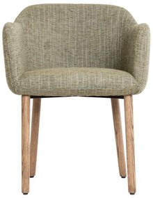 Set de scaune de sufragerie verde deschis cu cotiere 2 buc. tapițat Blaine – Light &amp; Living