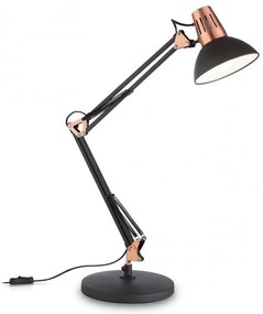 Lampa de birou cu brat articulat WALLY TL1 NERO RAME