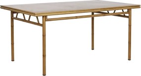 Set dining exterior din aluminiu și stofă, masă și 4 scaune, bej, "Ceylon"