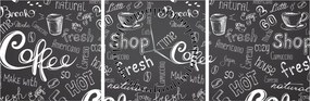 Tablou - Coffee (cu ceas) (90x30 cm)