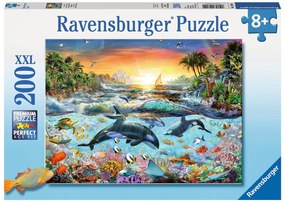 PUZZLE PARADISUL DELFINILOR, 200 PIESE - RAVENSBURGER (RVSPC12804)