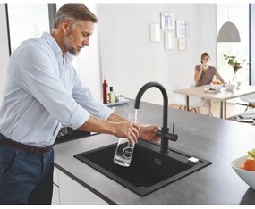 GROHE 31651AP0 - Chiuvetă de bucătărie K700, 560 × 510 mm, granit, negru