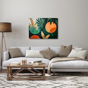 Tablou pe sticlă - Motive naturale geometrice (70x50 cm)