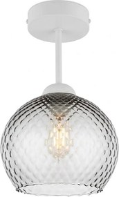 BRILAGI - Lustră LED aplicată R GLASS 1xE27/60W/230V Ø 18 cm alb/gri fumuriu