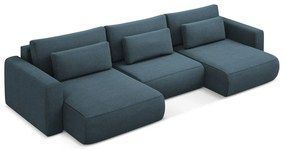 Colțar albastru extensibil/cu spațiu de depozitare (în formă de "U") Kapua – Makamii