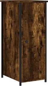 vidaXL Noptieră, stejar fumuriu, 32x42x80 cm, lemn compozit