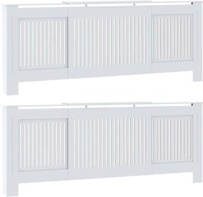 vidaXL Capac pentru radiator 2 pcs Alb 205 x 20,5 x 81,5cm
