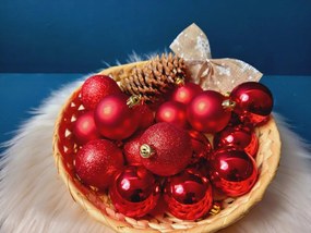 Globuri de Crăciun pentru brad 5cm 17buc RED