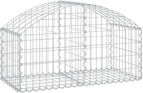 vidaXL Coș gabion arcuit, 100x50x40/60 cm, fier galvanizat