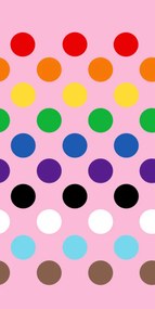 Tapet Big Dots, Happy Pink, Rebel Walls