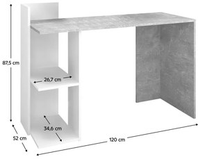 Masă PC Alamein (beton + alb) . 1116229