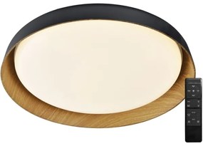 Plafonieră LED dimabilă Top Light SATELLITE LED/36W/230V 3000-6500K negru/maro + telecomandă