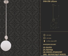Pendul design clasic realizat manual DIMARO
