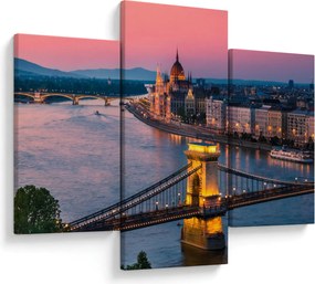Tablou - Panorama orașului Budapesta, Ungaria (90x60 cm)