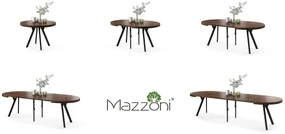 Mazzoni VITO Stejar Maro/picioare negre - MASĂ MARE ROTUNDĂ Ø110 EXTENSIBILĂ PÂNĂ LA 310 cm CU PICIOARE Y LOFT/INDUSTRIALĂ