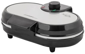 Aparat pentru vafe/gofre FIRST AUSTRIA FA-5305-2 WI, 1000 W, Placi cu acoperire antiaderenta, Termostat, Negru/Inox
