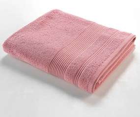 Prosop roz din bumbac din frotir 90x150 cm Tendresse – douceur d'intérieur