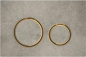 Clapeta de actionare Geberit Sigma21 aspect beton/inel auriu