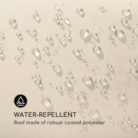 Blumfeldt Umbria, șezlong balansoar dublu, stand liber, cadru din oțel, pernă, acoperiș, gri