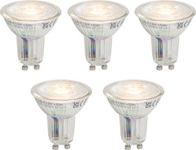 Set de 5 becuri LED GU10 50 dimabile 3.9W 450 lm 2700K, durată lungă de viață