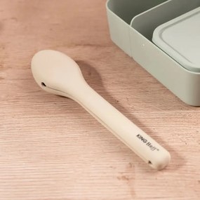 Set de 3 tacâmuri Kinghoff KH 1954, Cutie de depozitare din silicon, Oțel inoxidabil, Argint