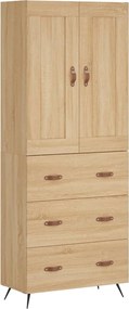 vidaXL Dulap înalt, stejar sonoma, 69,5x34x180 cm, lemn compozit